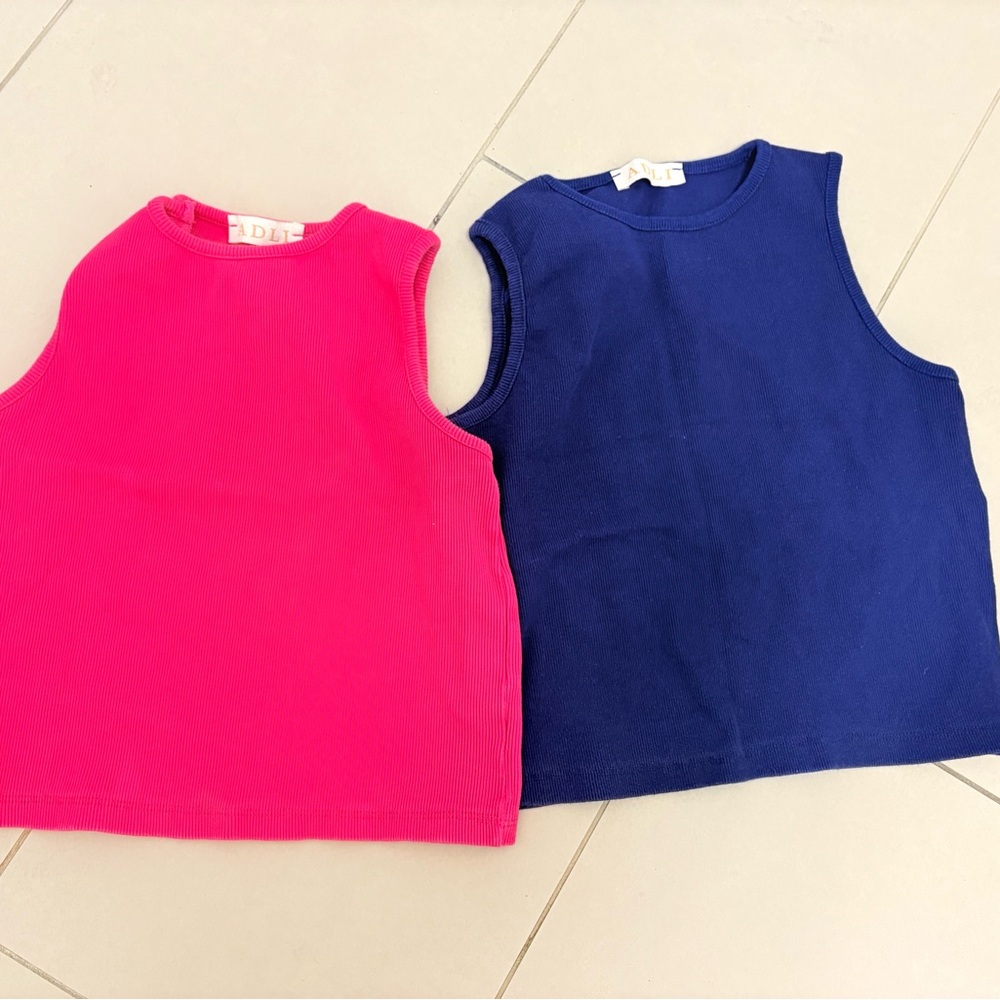 Sleeveless Tops - Pink and Blue